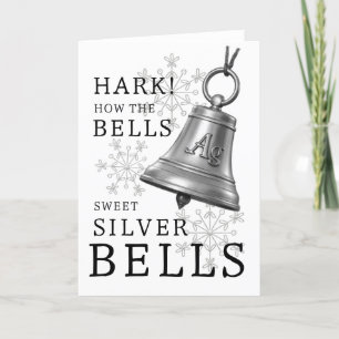 Silver Bells Periodic Table Christmas Science Snow Holiday Card