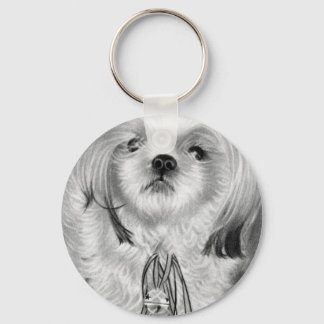 Silver bells puppy Keychain