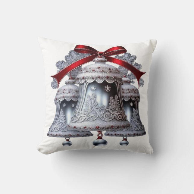 Silver bells  throw pillow (Front)