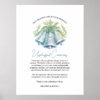 Silver bells watercolor art unplugged wedding