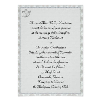 Silver Wedding Bell Invitations Announcements Zazzle Silver Bells Wedding Card