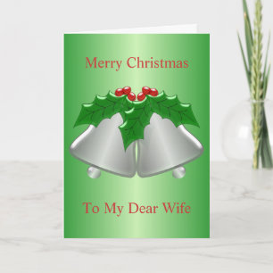 Silver Bells Wife Christmas Holiday Card