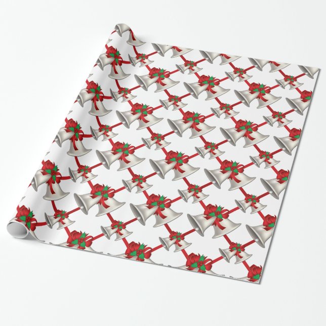 Silver Bells Wrapping Paper (Unrolled)