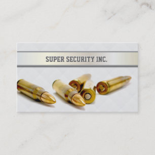 Silver Belt Bodyguard Bullets business card