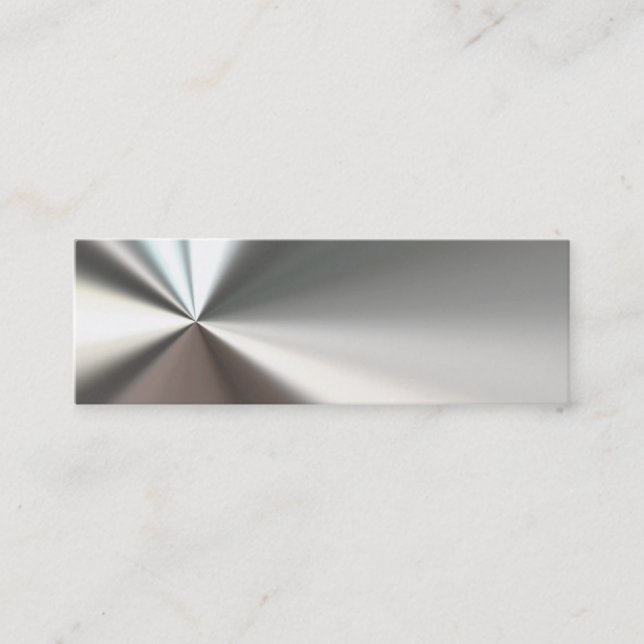 Silver Bent Metal Business Cards (Front)