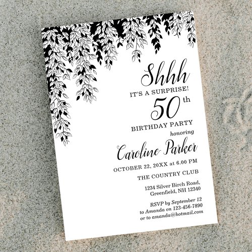 Silver Birch 50th Anniversary Surprise Birthday 
