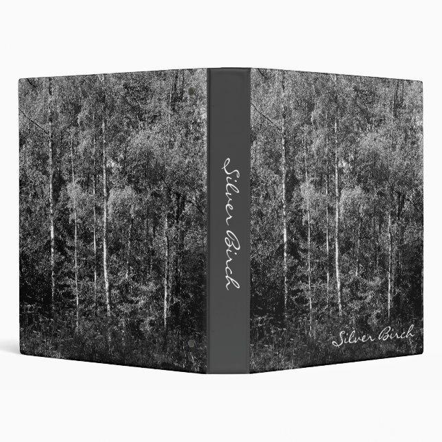 Silver Birch Trees 3 Ring Binder (Background)
