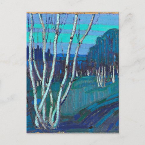 Silver Birches popular artwork by Tom Thomson  Postcard