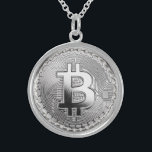 silver bitcoin necklace<br><div class="desc">silver bitcoin necklace</div>