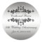 Silver Black 25th Wedding Anniversary Stickers