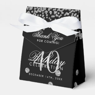 Black And Silver Favor Boxes