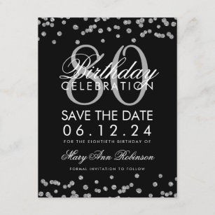 Black Silver Save The Date Cards Zazzle