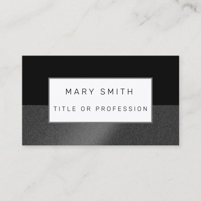Silver Black Black Luxury Business Card (Front)
