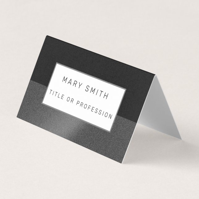 Silver Black Black Luxury Business Card (Front)