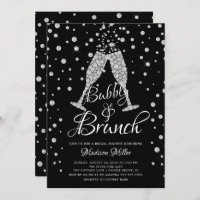 Silver & Black Bubbly & Brunch Bridal Shower