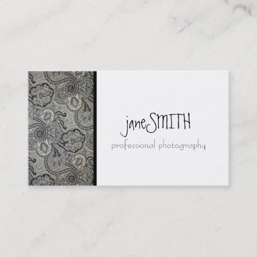 Silver &amp; Black Business Card