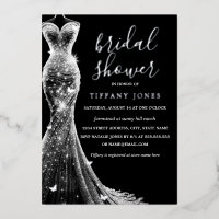 Silver Black Butterfly Dress Bridal Shower 