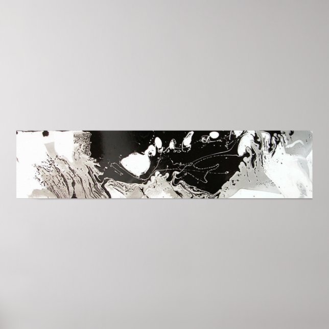Silver Black Drip Poster (Front)