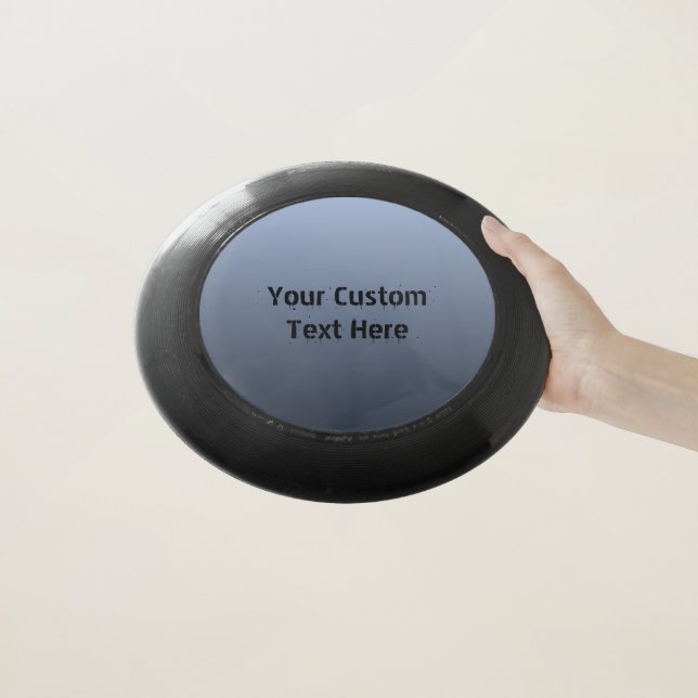 Silver - Black Gradient custom text frisbee (In Hand)