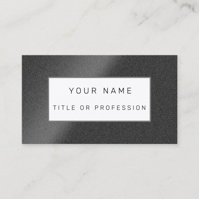 Silver Black Luxury Business Card (Front)