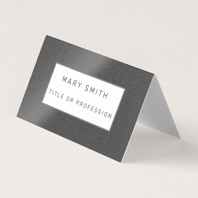 Silver Black Luxury Business Card (Front)