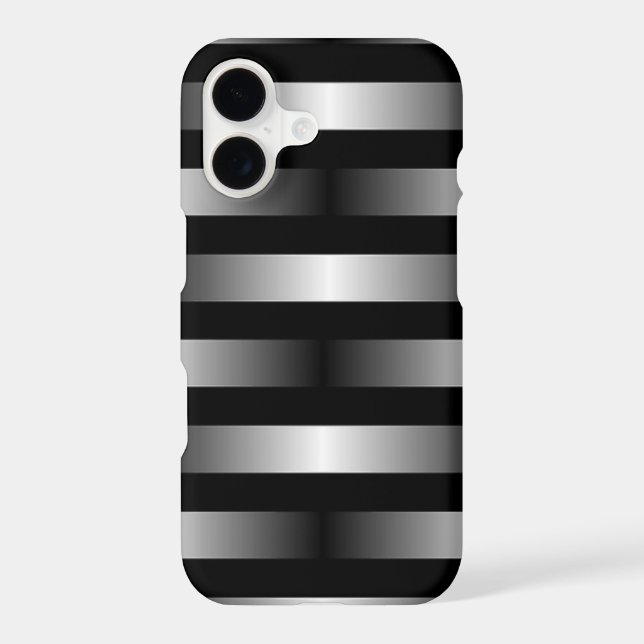 Silver/Black Metallic Design iPhone 7 CASE (Back)