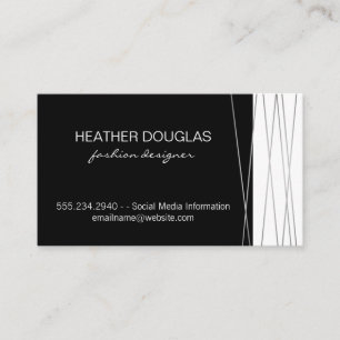 Silver Black Modern Business Card