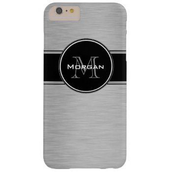 Silver Black Personalized Monogram Barely There Iphone 6 Plus Case by iPhoneCaseGallery at Zazzle