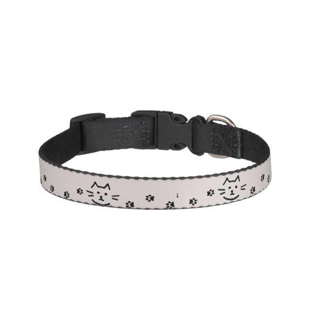 Silver & Black small pet collar (Front)