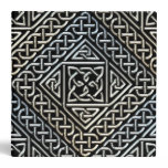 Silver Black Square Shapes Celtic Knotwork Pattern Binder