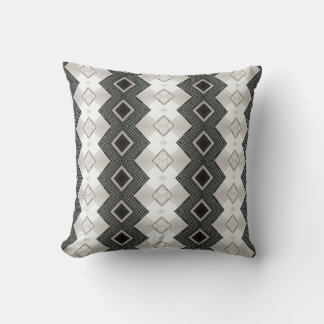 Silver Black Tech Throw Pillow