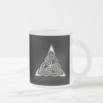 Silver Black Triangle Spirals Celtic Knot Design