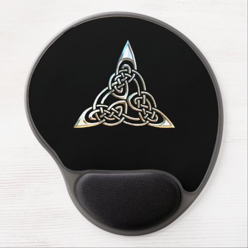 Silver Black Triangle Spirals Celtic Knot Design