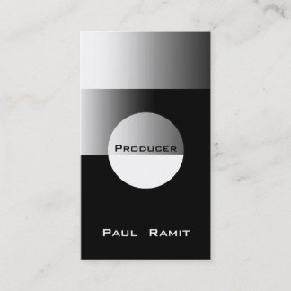 Silver Black White Business Card BW 9 Producer