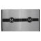 Silver, Black, White Monogram iPad Folio