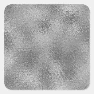 Silver Blank Template Add Text Square Sticker