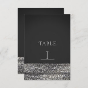 Silver Bling Modern Glam Sequins Chic Table Number
