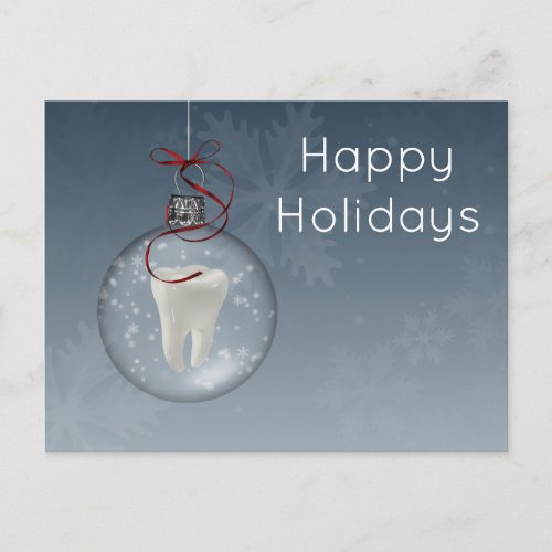 silver blue Dentist Holiday Cards