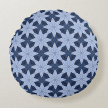 Silver-blue Flowers on a Navy Blue background