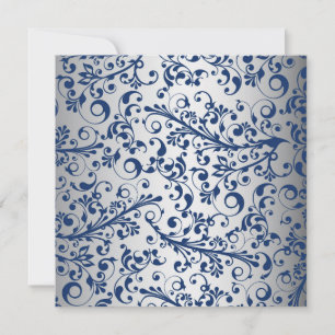 Silver Blue Invitation