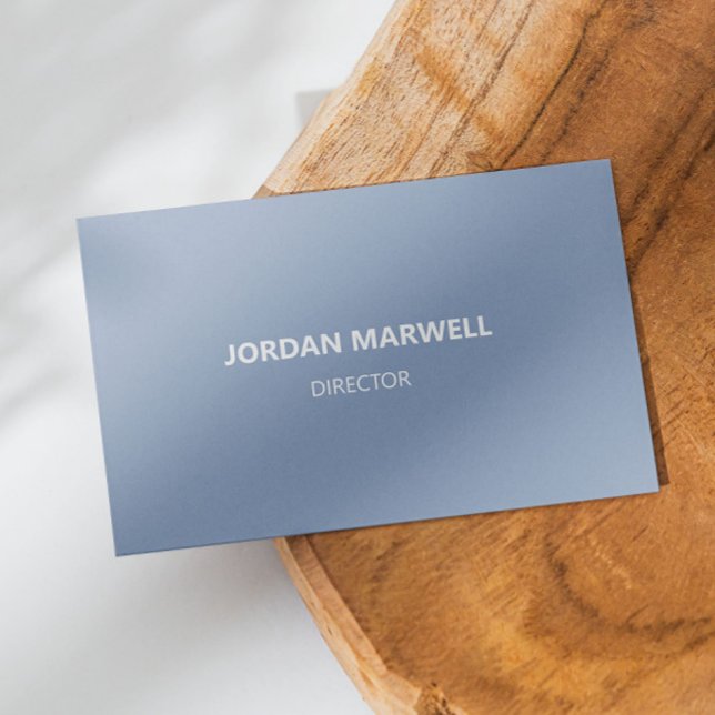 Silver Blue Modern Minimalist Professional  Business Card (Creator Uploaded)