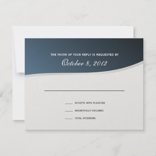 Silver Blue Music Response Card Custom Invite