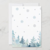 Silver & Blue | Snowflake Winter Boy Baby Shower Invitation (Back)
