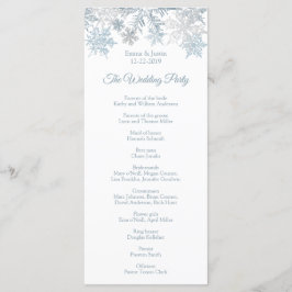 Silver Blue Snowflakes Winter Christmas Rackcard Program