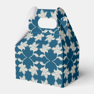 Silver Blue Winding Leaves Favor Boxes