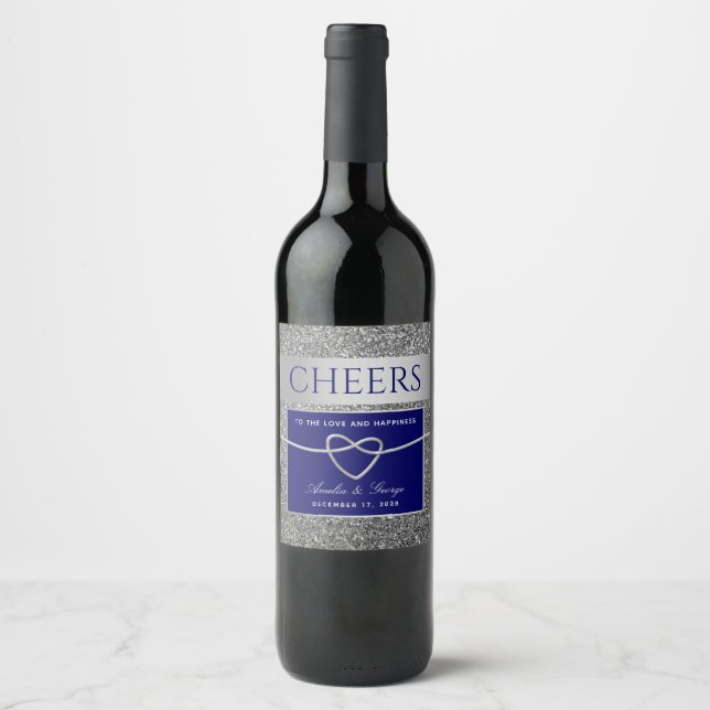 Silver Blue Wine Label (Front)