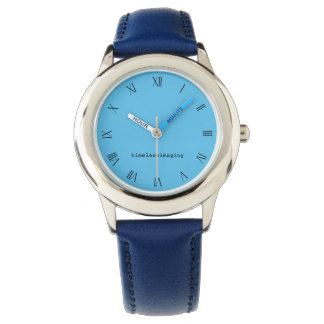Silver & Blue wristwatch Women's jewelry.