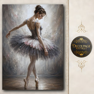 Silver Blush Contemporary Ballerina Tissue Paper