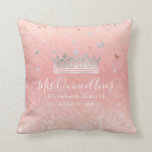 Silver Blush Pink Roses Watercolor Mis Quince Anos Throw Pillow<br><div class="desc">Are you looking for glamorous quinceanera pillow ideas for your blush pink and silver party theme? It is easy to create your own custom quinceanera pillows where you can add your name, monogram, and even a beautiful Mis Quince Anos photo/picture on this elegant DIY template. The floral fairytale art by...</div>