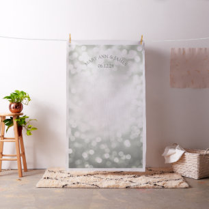 Silver Bokeh Lights Wedding Photo Backdrop